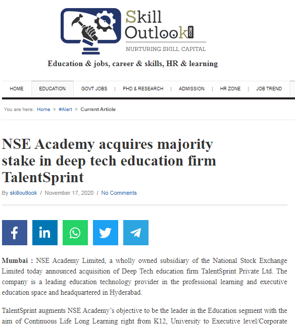 NSE Academy News