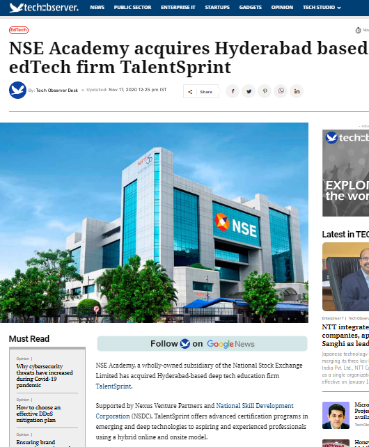 NSE Academy News