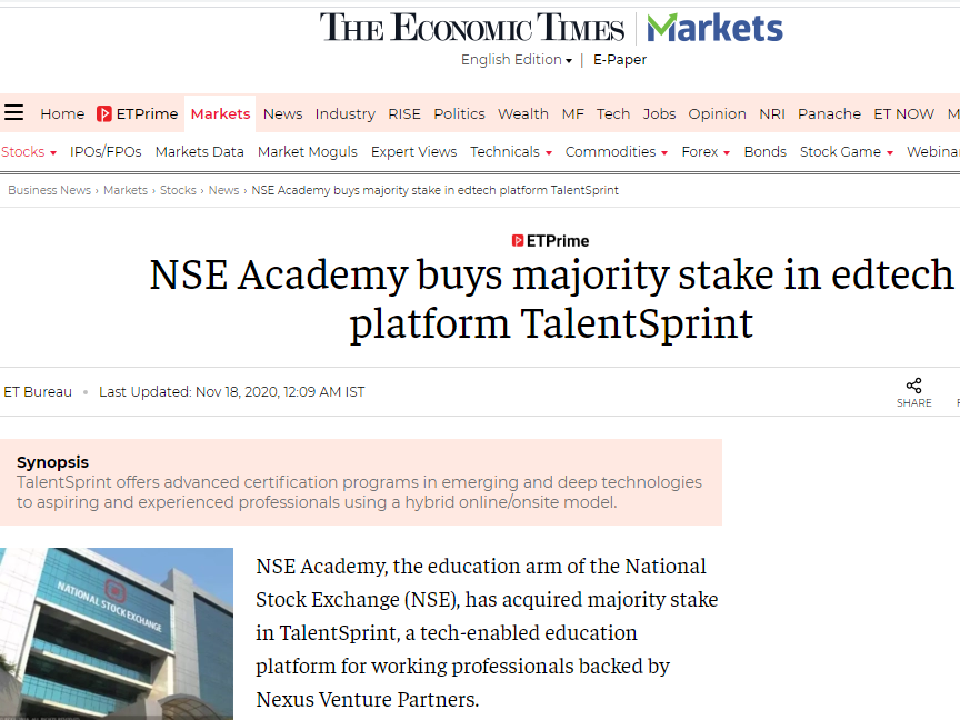 NSE Academy News