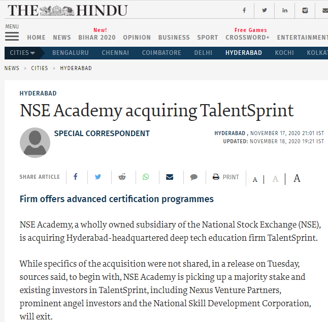 NSE Academy News