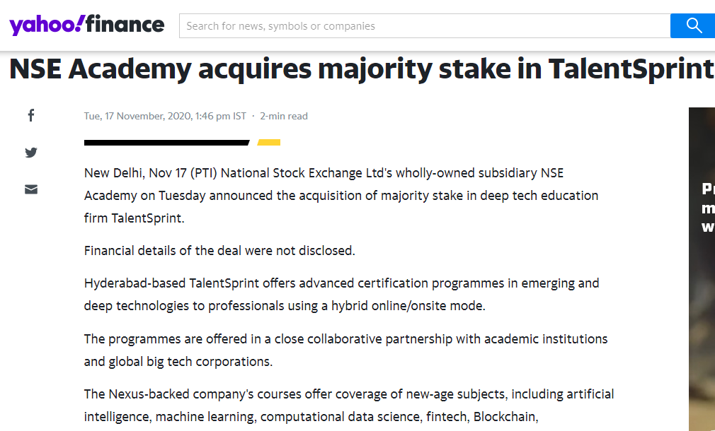 NSE Academy News